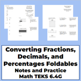 Converting between Fractions, Decimals, and Percents Folda