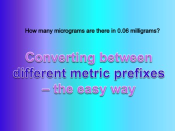 Preview of Converting between different prefixes on metric measurements, the easy way