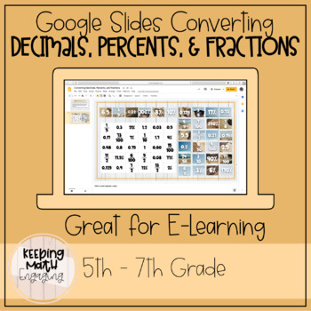 Preview of Converting decimals, percents, and fractions interactive google slides