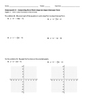 Converting from PointSlope to SlopeIntercept Form Homework