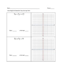 Converting from Standard to Slope-Intercept Form Packet