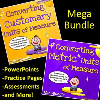 Preview of Converting Customary and Metric Units of Measure (Mega Bundle)