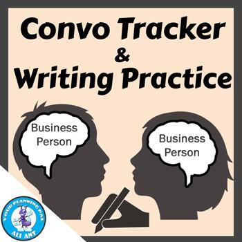 Preview of Business Convo Tracker & Writing Practice (Test Prep)