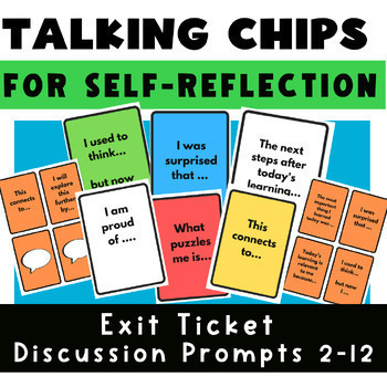 Preview of REFLECTION/ EXIT TICKETS Talking Cards, discussion prompts & sentence stems
