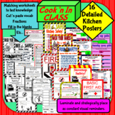 Classroom Cookbook: Cooking posters w/assessments on kitch