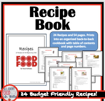 Preview of Easy & Delicious - 24 Beginner Recipes for FACS - FCS - Life Skills