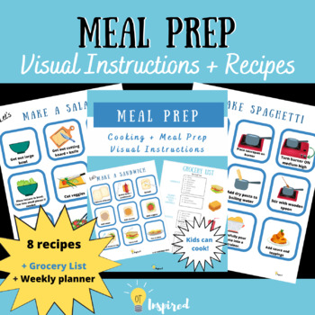 Preview of Cookbook: Visual Recipes for SPED/ASD/OT kids to cook independently
