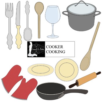 Preview of Cooker Cooking Clip Art Set