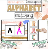 Cookie Alphabet Matching - Task Cards & Virtual Slides - U