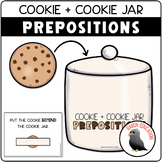 Cookie + Cookie Jar Preposition Activity (10 Task Cards | 