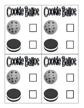 Cookie Election Ballot by NIA'S NIBLETS | Teachers Pay Teachers