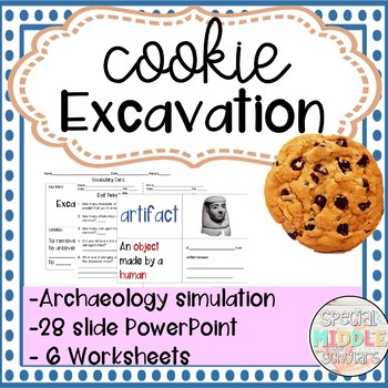Preview of Cookie Excavation Archaeology Simulation History Activity for Special Education