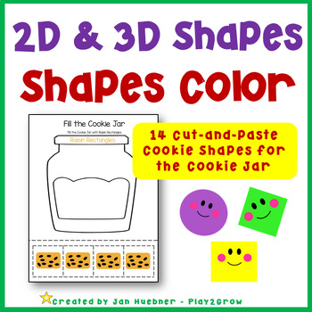 Preview of 2D Shapes Activity 14 Shapes Identity Cut and Paste Preschool Kindergarten