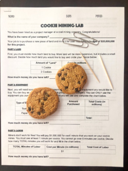 Preview of Cookie Mining Lab