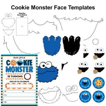 Cookie Monster Printable Templates for Parents with Young Children