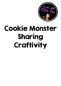 Preview of Cookie Monster Sharing (Division) Craftivity Activity