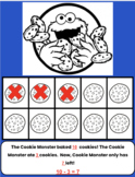 Cookie Monster Tens Frames Subtraction Craft Subtract From 10