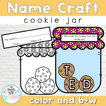 Preview of Cookie Name Building Practice Craft - Editable for Student Names