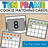 Cookie Number Ten Frames Matching Cards for Kindergarten M