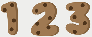 Preview of Cookie Numbers 0-9 Clipart - Personal Use