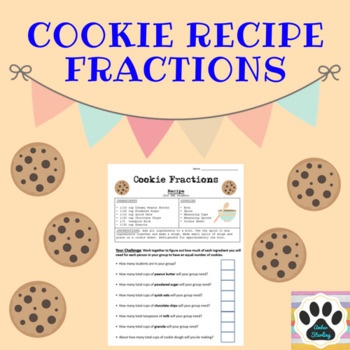 Preview of Cookie Recipe Fractions - FREE!