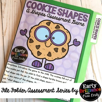Preview of Cookie Shapes! File Folder Assessment Game [Shapes]