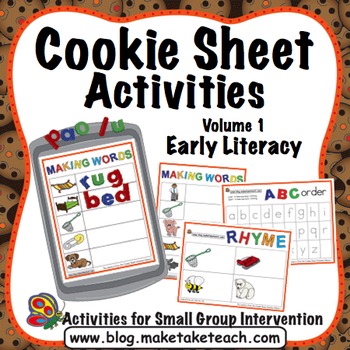 Preview of ABC Order, Rhyme, Making Words - Cookie Sheet Activities Volume 1