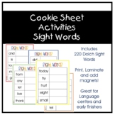Cookie Sheet Sight Word Activities