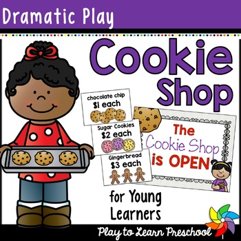 Preview of Cookie Shop Bakery Dramatic Play Printables for Preschool PreK