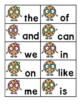 Preview of Cookie Sight Words
