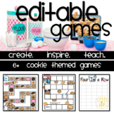 Cookie Themed Editable Game Boards