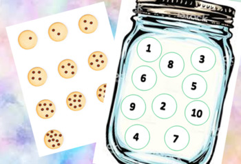 Preview of Cookie jar counting activity. Great why to learn counting.