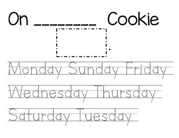 Preview of Cookie's Week Retell (Days of the Week)