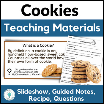 Preview of Cookies Lesson and Recipes for Culinary Arts Family and Consumer Science FCS