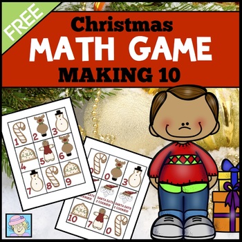 Christmas Activities FREE Math Addition Game for Kindergarten 1st Grade