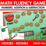 Cookies Math Fluency Game Numbers, Addition, & Subtraction