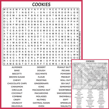 Preview of Cookies Word Search