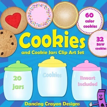 Preview of Cookies Clip Art | Chocolate Chip Cookie Jars