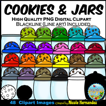 Cookies and Jars Clipart by Nicole Hernandez - A Teacher's Idea