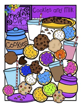 Preview of Cookies and Milk {Creative Clips Digital Clipart}