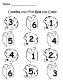 Cookies and Milk Roll and Color EDITABLE - 3 Versions
