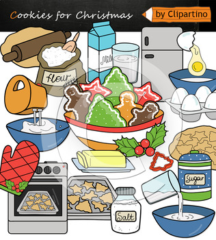 Preview of Cookies for Christmas Clip Art commercial use