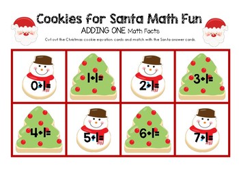 Cookies for Santa Math Fun Facts - Adding One