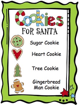 Cookies for Santa Signs for Kitchen Play Area by Book Units by Lynn