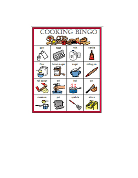 Preview of Cooking BINGO