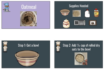 Preview of Cooking Bundle 1: Special Education Visual Recipes, Sequencing, Comprehension