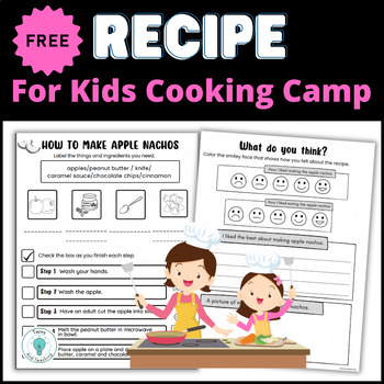 Preview of Cooking Camp for Kids Visual Recipe - Kids Cooking Camp Recipes