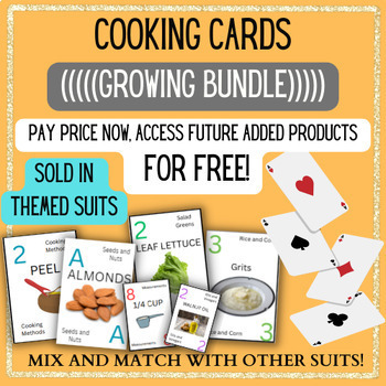 Preview of Cooking Cards Game Suits GROWING BUNDLE Culinary Arts Prostart