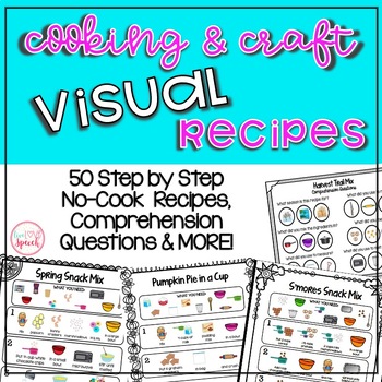 Preview of Cooking & Craft Visual Recipes | 50 Seasonal Recipes & MORE | Speech Therapy