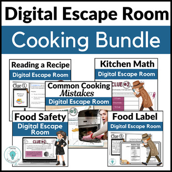 Preview of Cooking Digital Escape Room Activities for FCS, Culinary, Life Skills Cooking